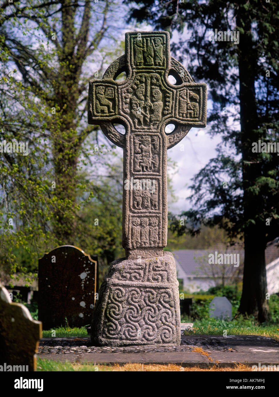 North High Cross, Castledermot, County Kildare, Ireland Stock Photo