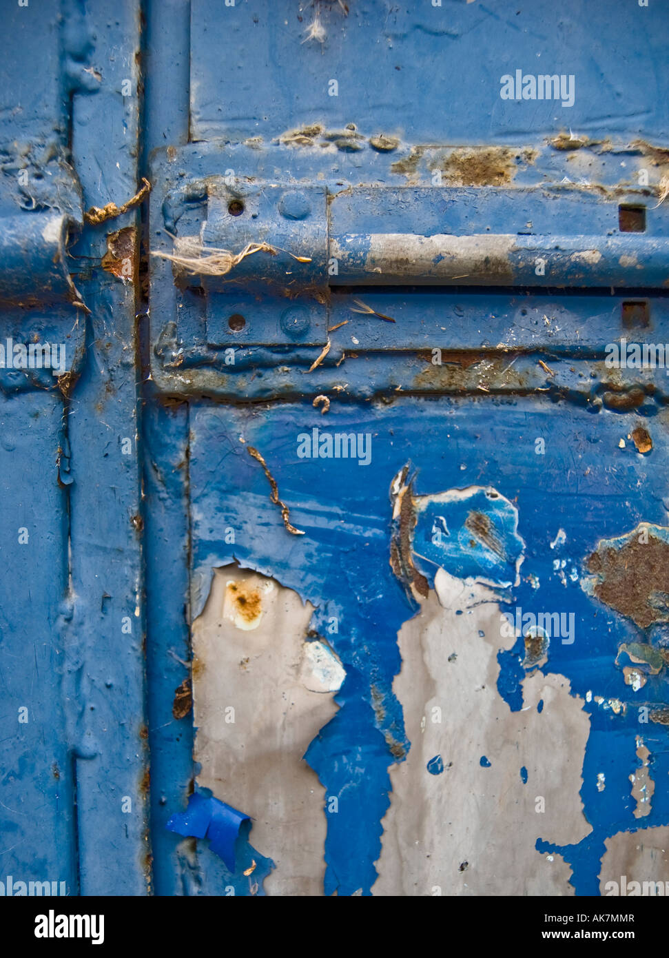 Old Blue Door Stock Photo