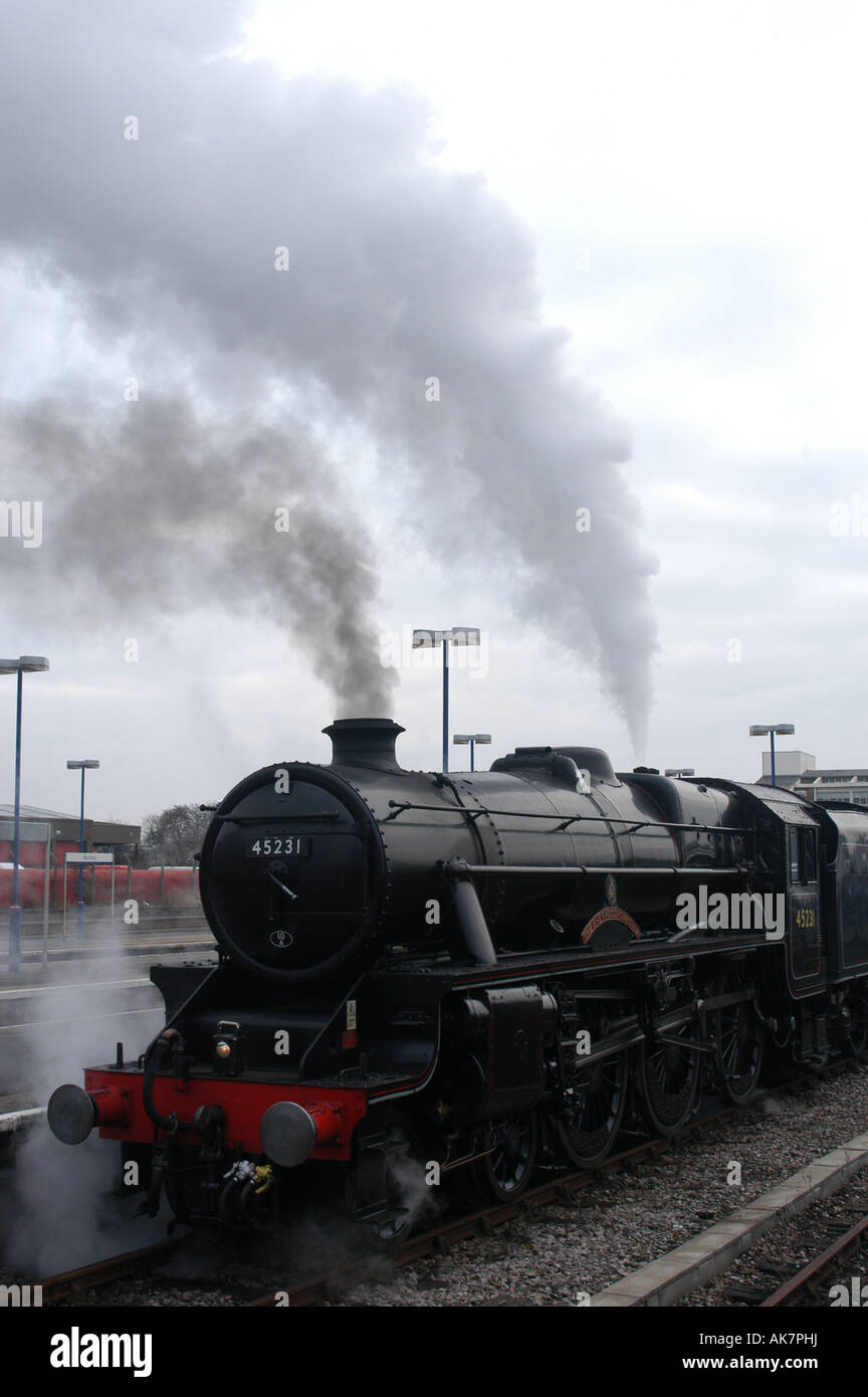 The Sherwood Forester 45231 Steam Train Stock Photo