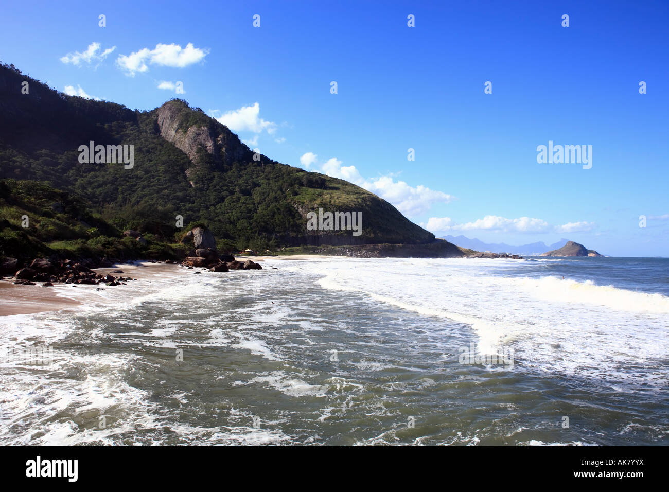 view of prainha beach  in rio de janeiro brazil Stock Photo