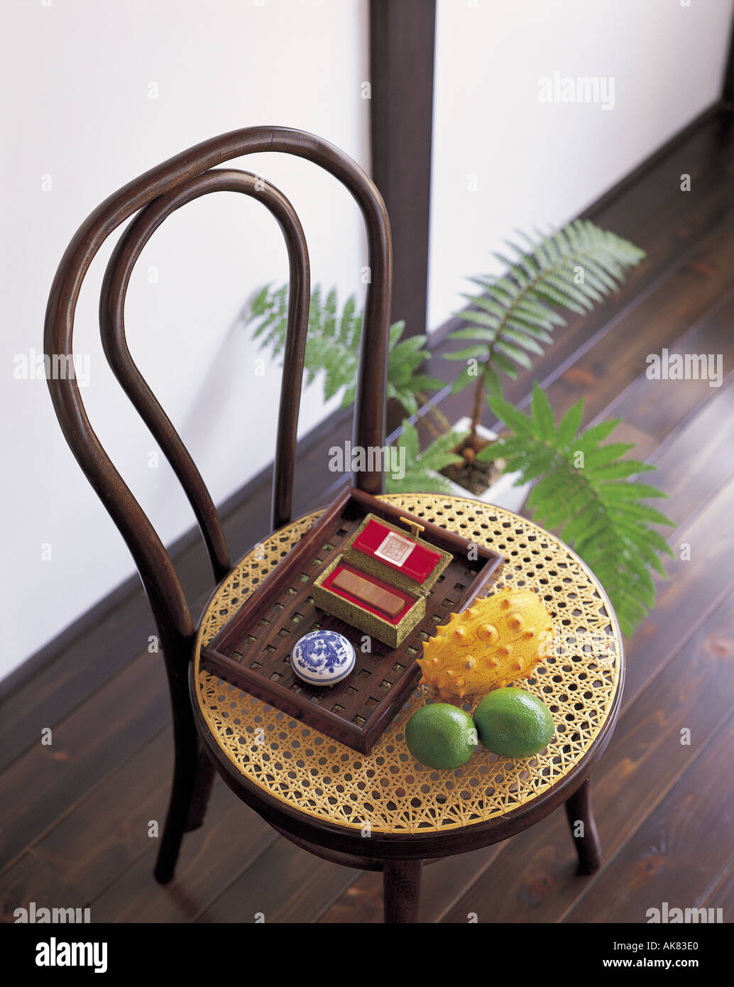 Chair in Japanese house Stock Photo Alamy