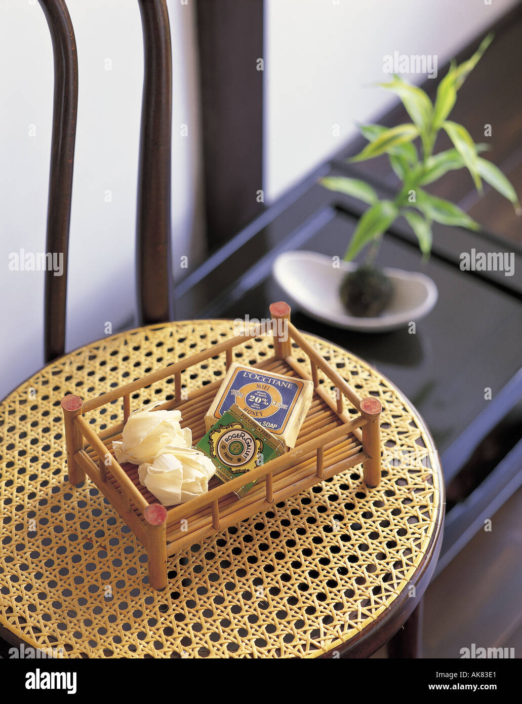 Chair in Japanese house Stock Photo Alamy