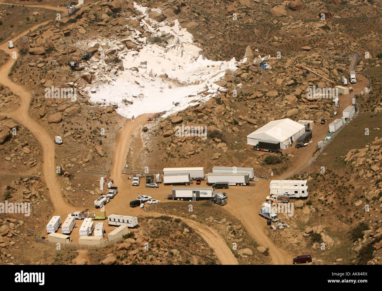 fake snow movie set Stock Photo Alamy