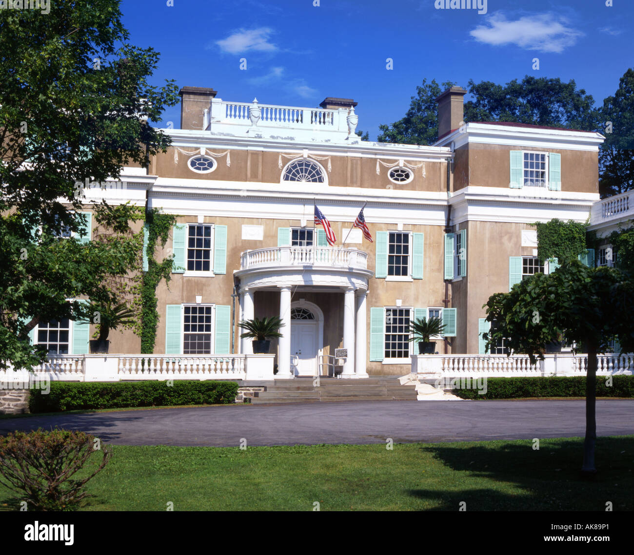 Springwood in Hyde Park, New York - Birthplace, Home and Burial Place of President Franklin D. Roosevelt Stock Photo