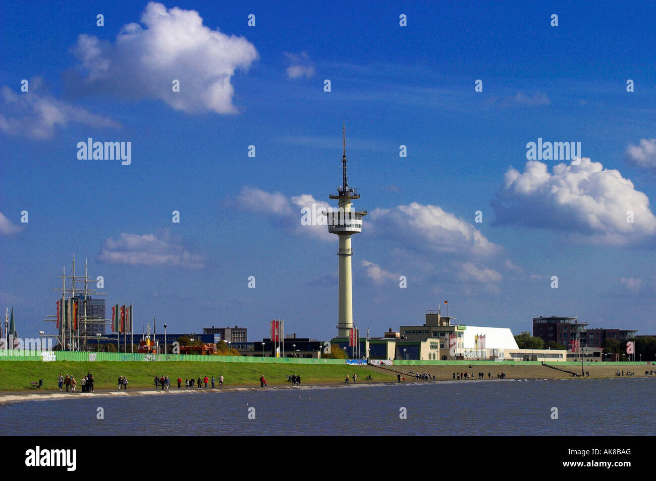 Radar tower /Bremerhaven Stock Photo