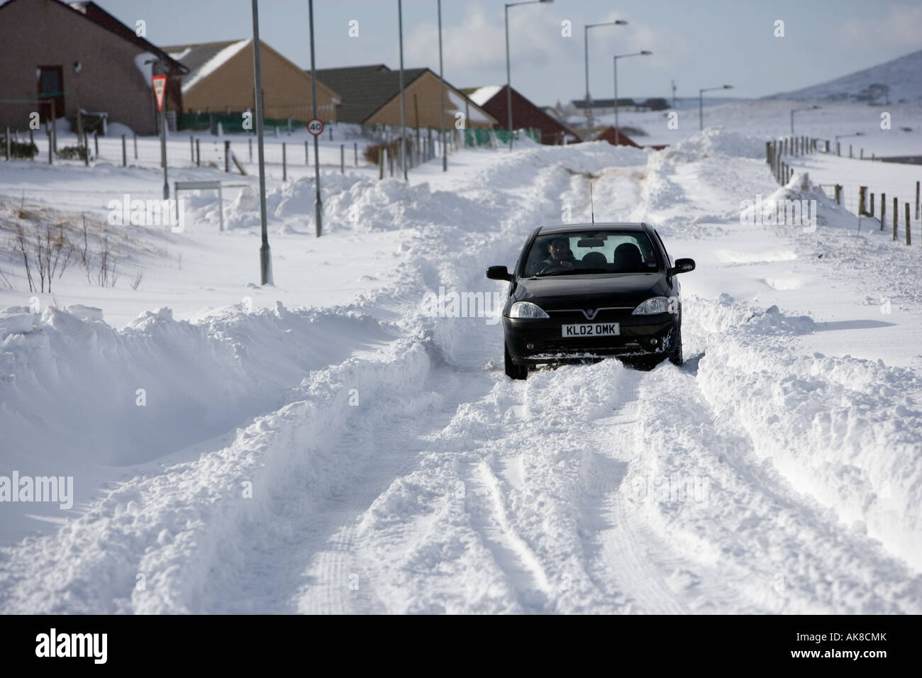 Difficult road conditions in hi-res stock photography and images - Alamy