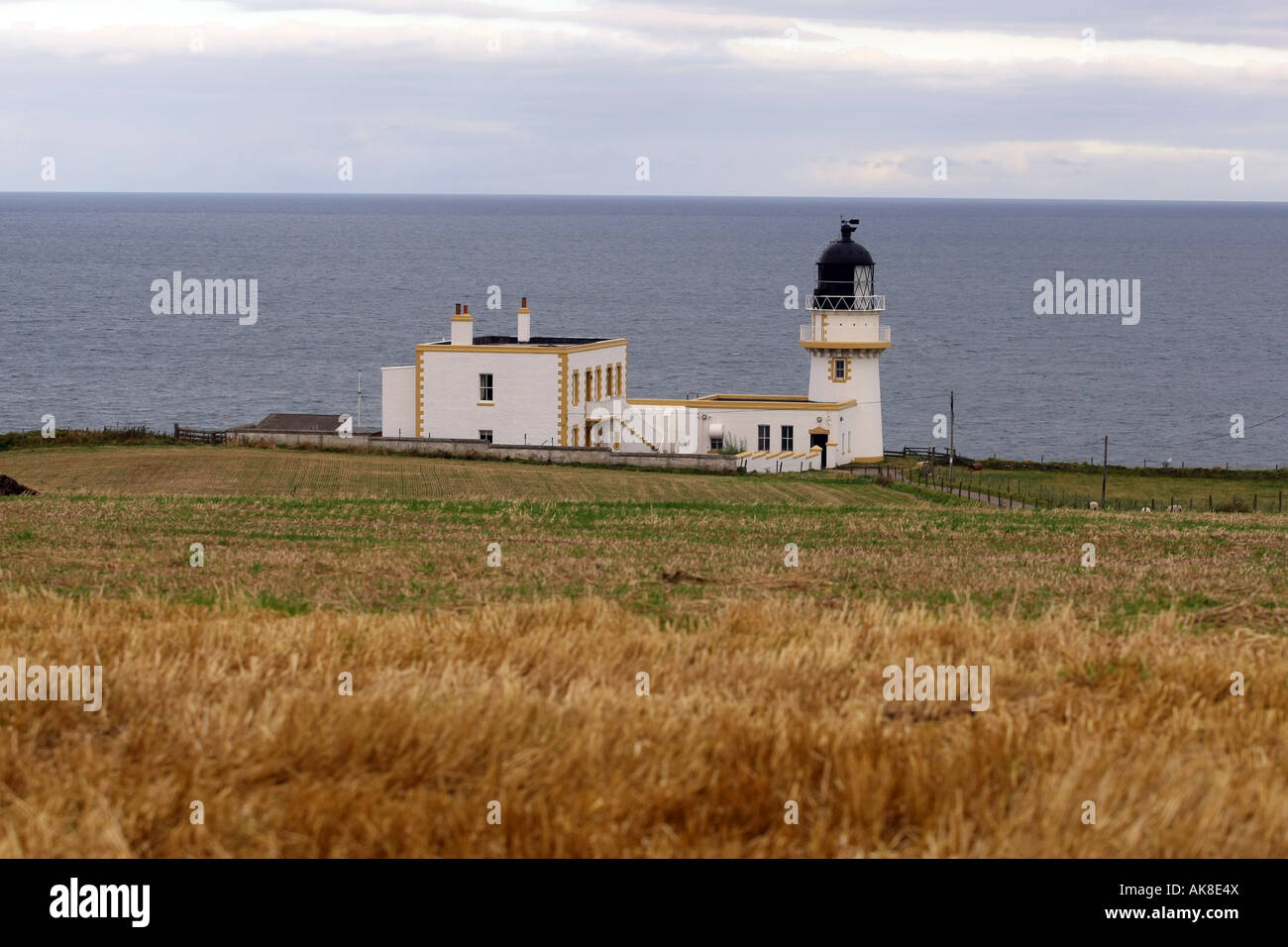 Todhead Lighthouse near Kinneff, Kincardineshire, Scotland, UK. Stock Photo