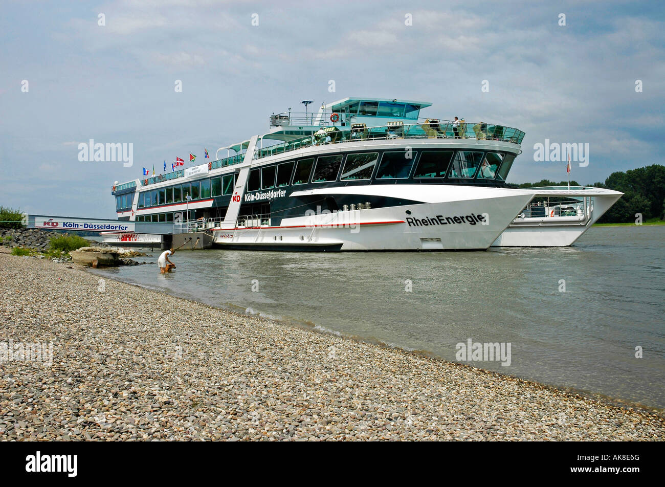 Ferry 'Rhein Energie' / Dormagen Stock Photo