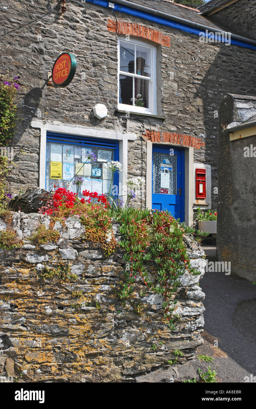 Post Office at Portholland Cornwall Stock Photo Alamy