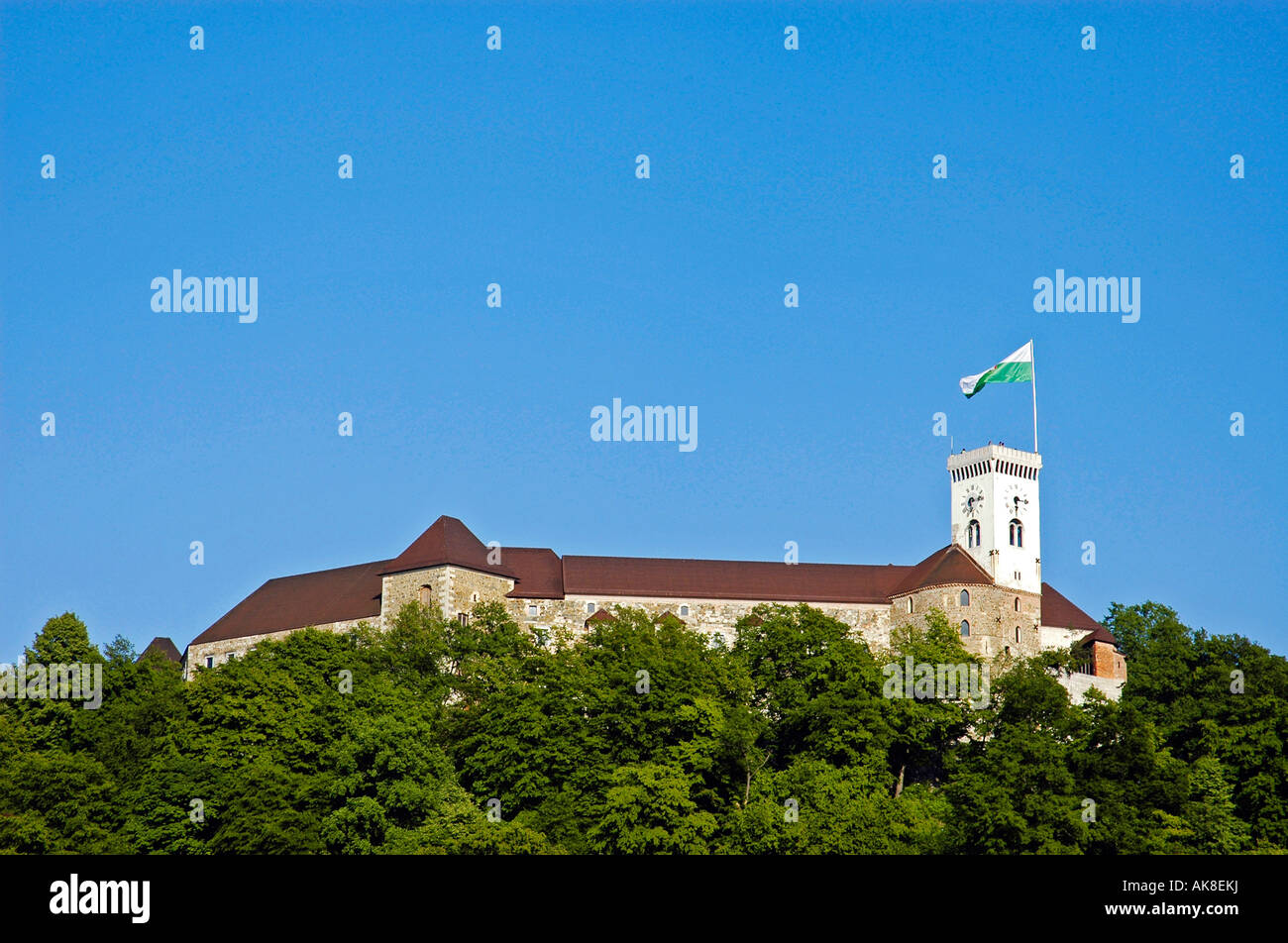 Castle Ljubljanski Grad / Ljubljana Stock Photo