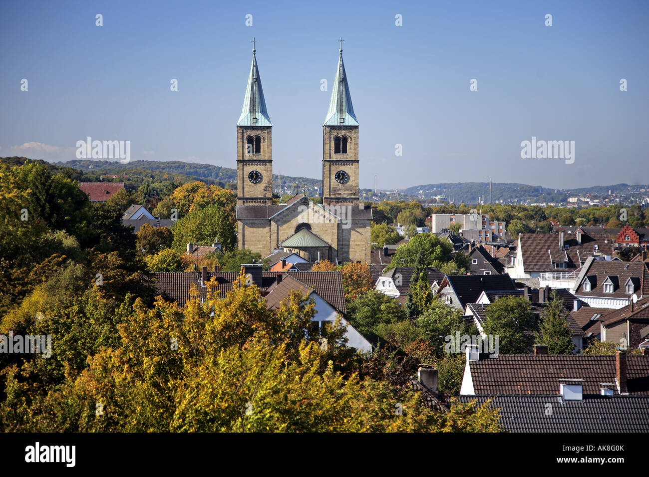 old town of Schwelm with Church of Our Lady, Marienkirche, Germany, North Rhine-Westphalia, Ruhr Area, Schwelm Stock Photo