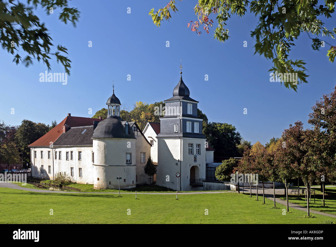 view on the castle Martfeld, Germany, North Rhine-Westphalia, Ruhr Area, Schwelm Stock Photo