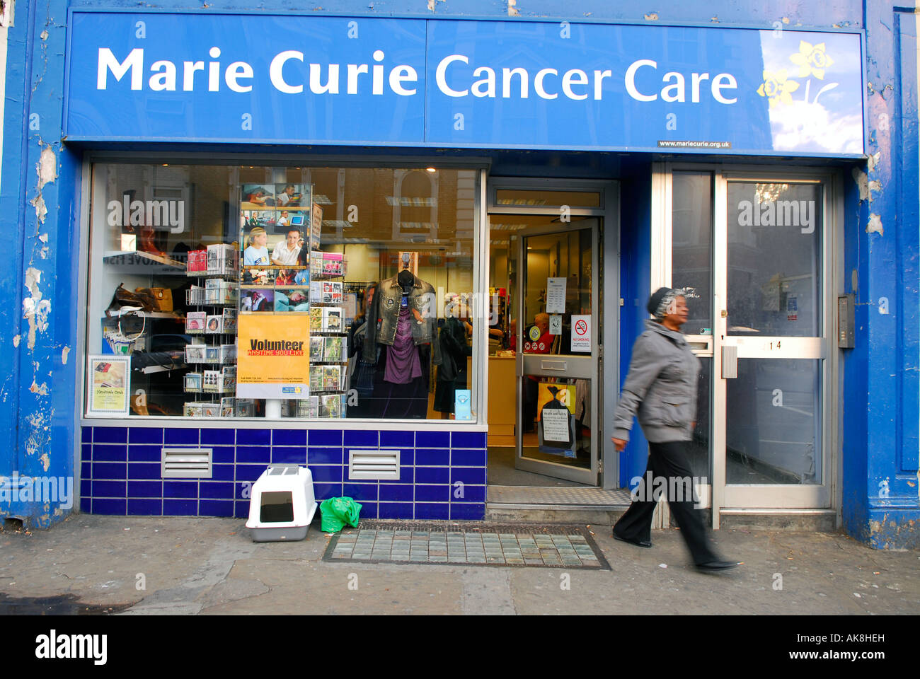 Marie Curie Cancer Care charity shop Ladbroke Grove London Stock Photo