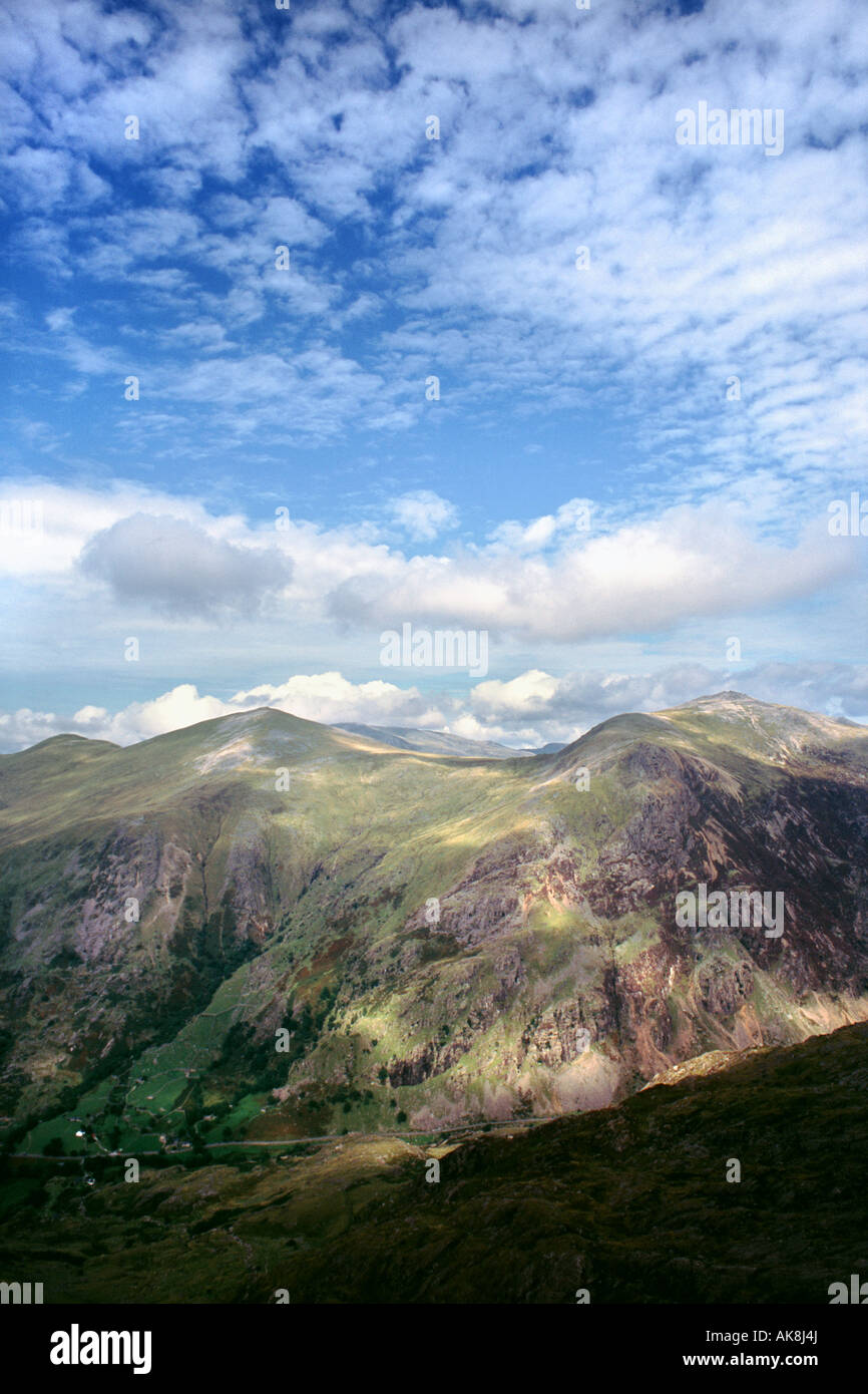 View from Clogwyn, the half-way point of the rail journey to the summit ...