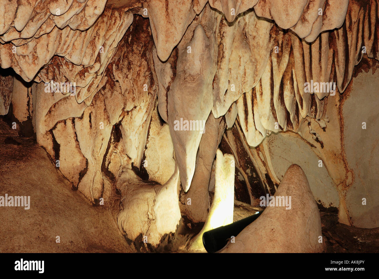 Dripstone cave / Kanchanaburi Stock Photo