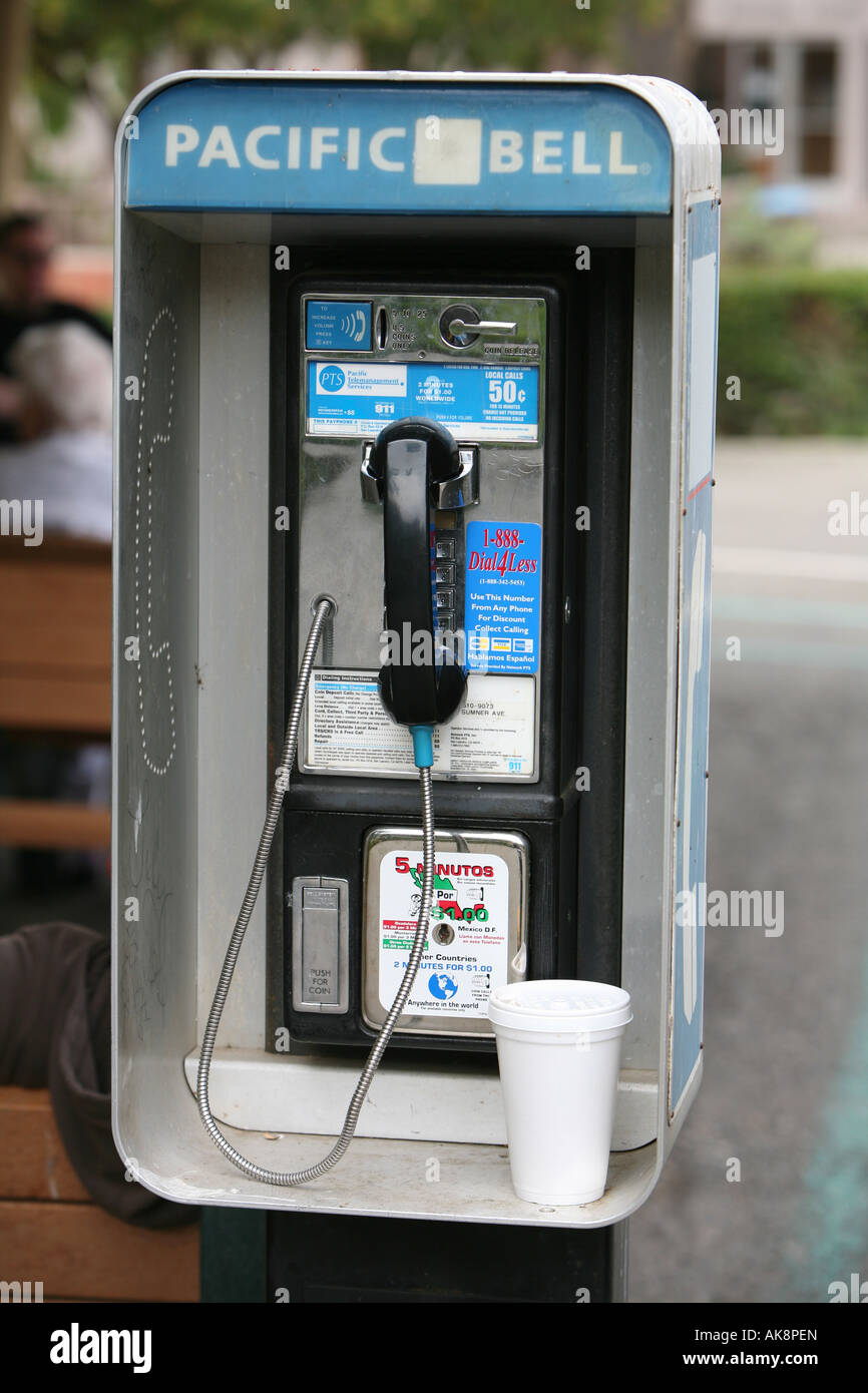 Telephone Booth Pacific Bell California Stock Photo - Alamy