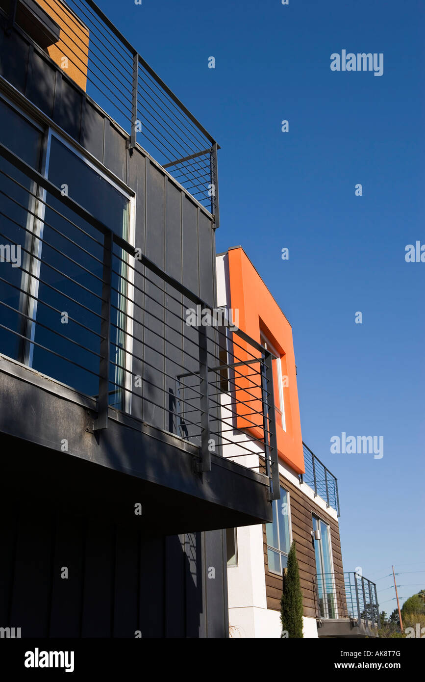 Picture of Exterior of Modern Condominiums with Balcony Stock Photo - Alamy