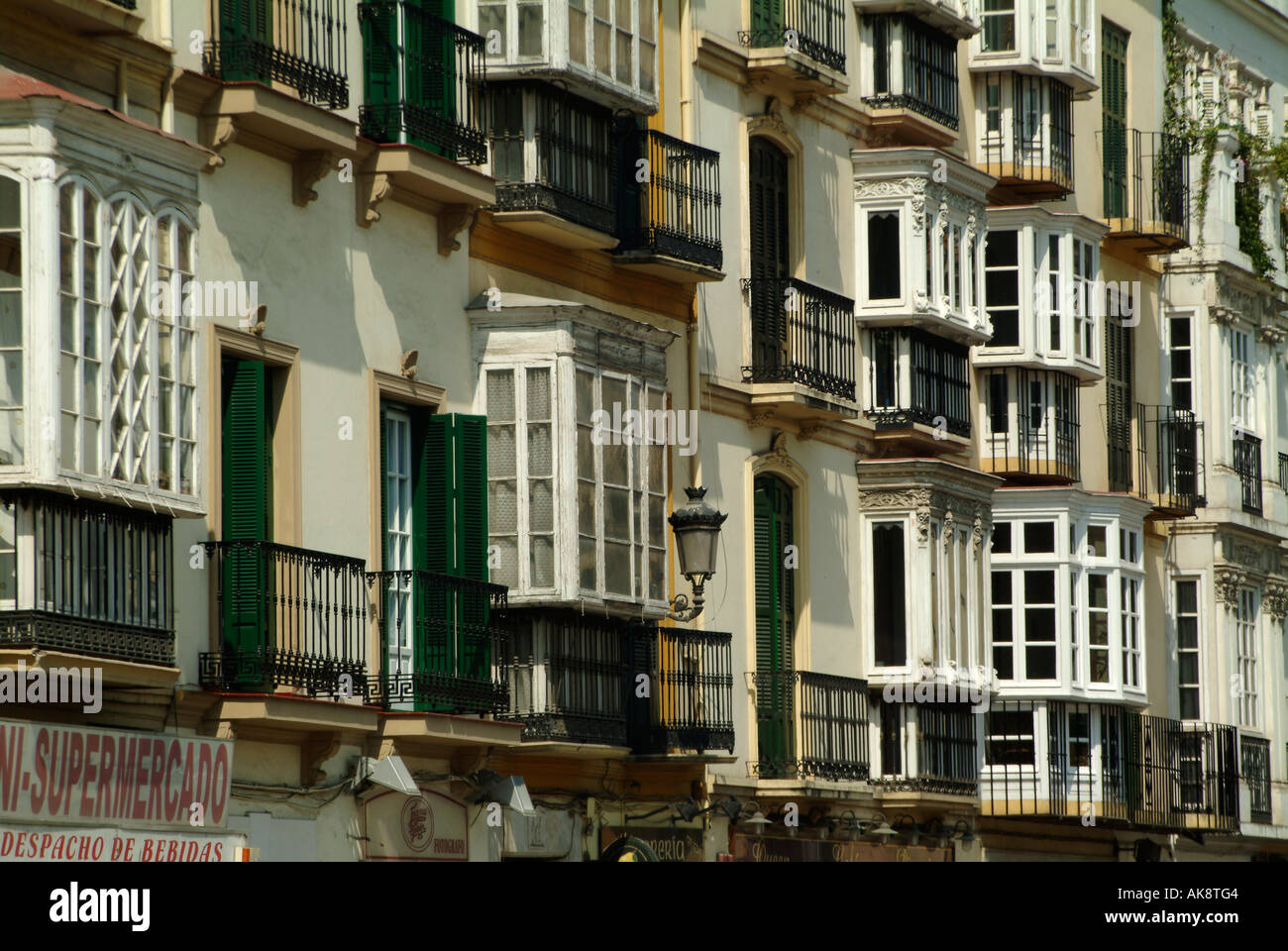 Old houses in Malaga. Plaza de la Merced Stock Photo Alamy