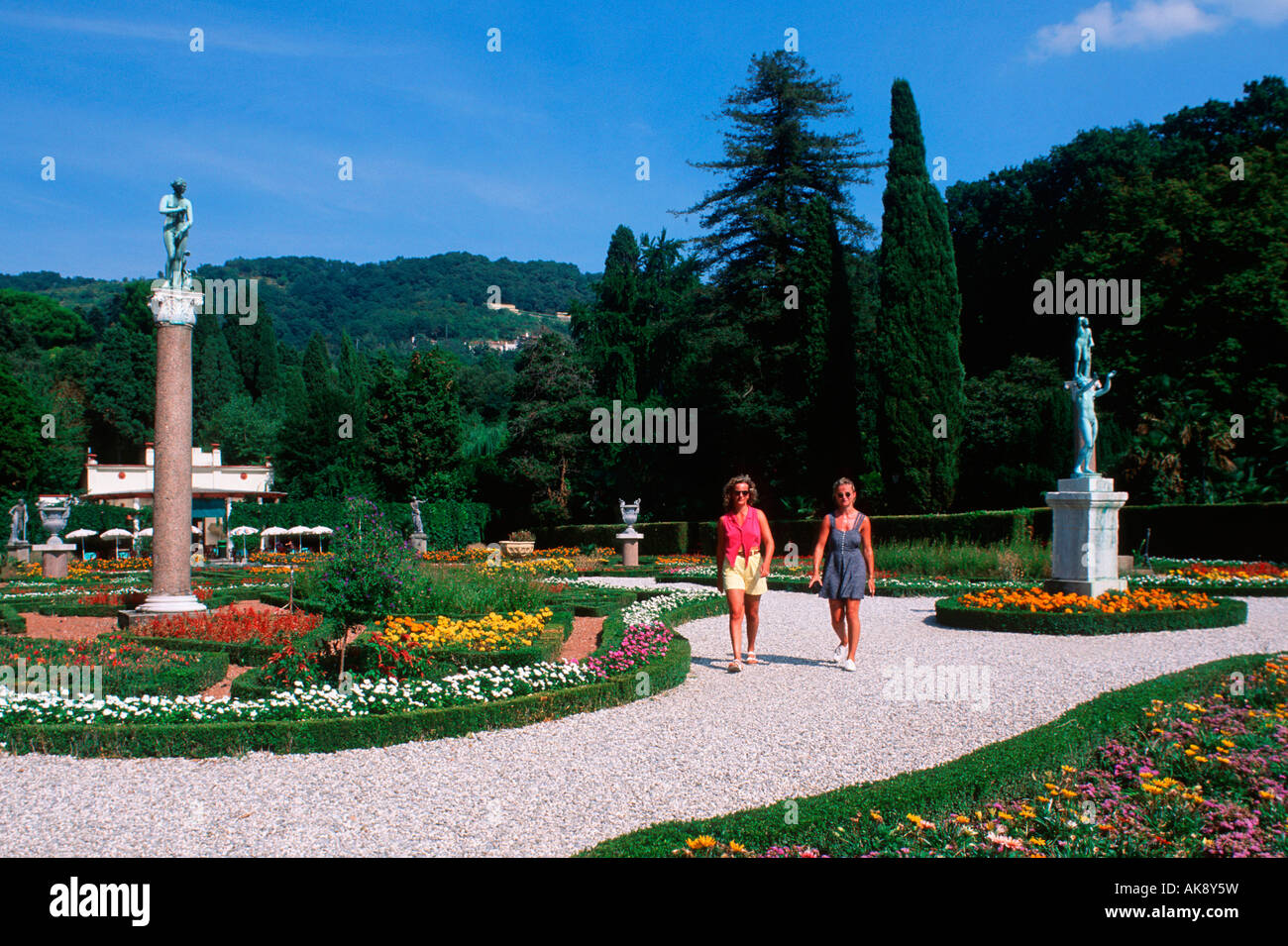 Garden of castle Miramare / Trieste Stock Photo