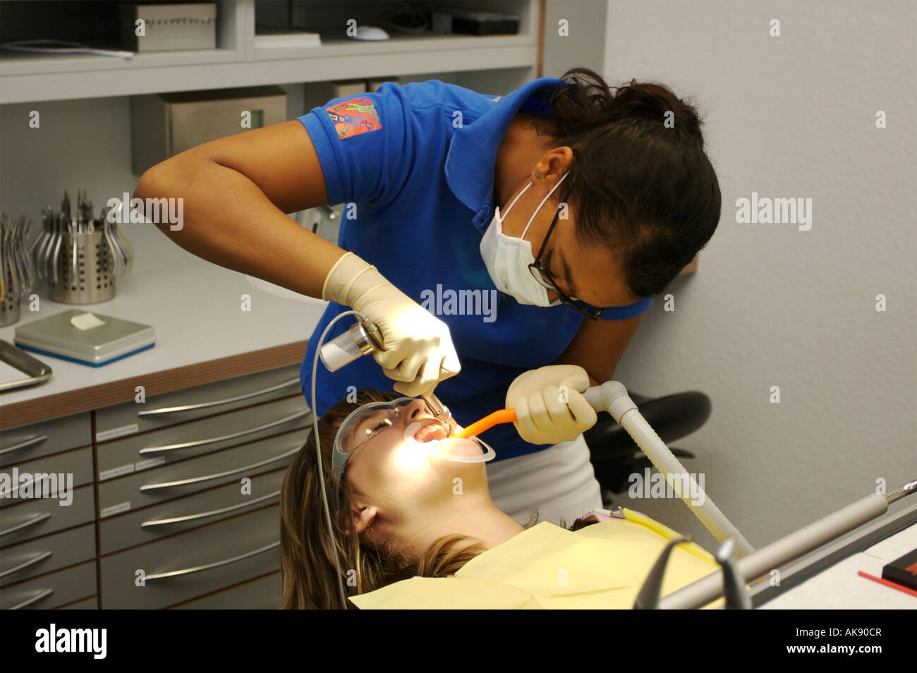 Orthodontist at work Stock Photo - Alamy
