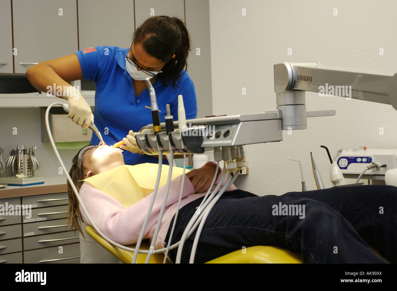 Orthodontist at work Stock Photo Alamy
