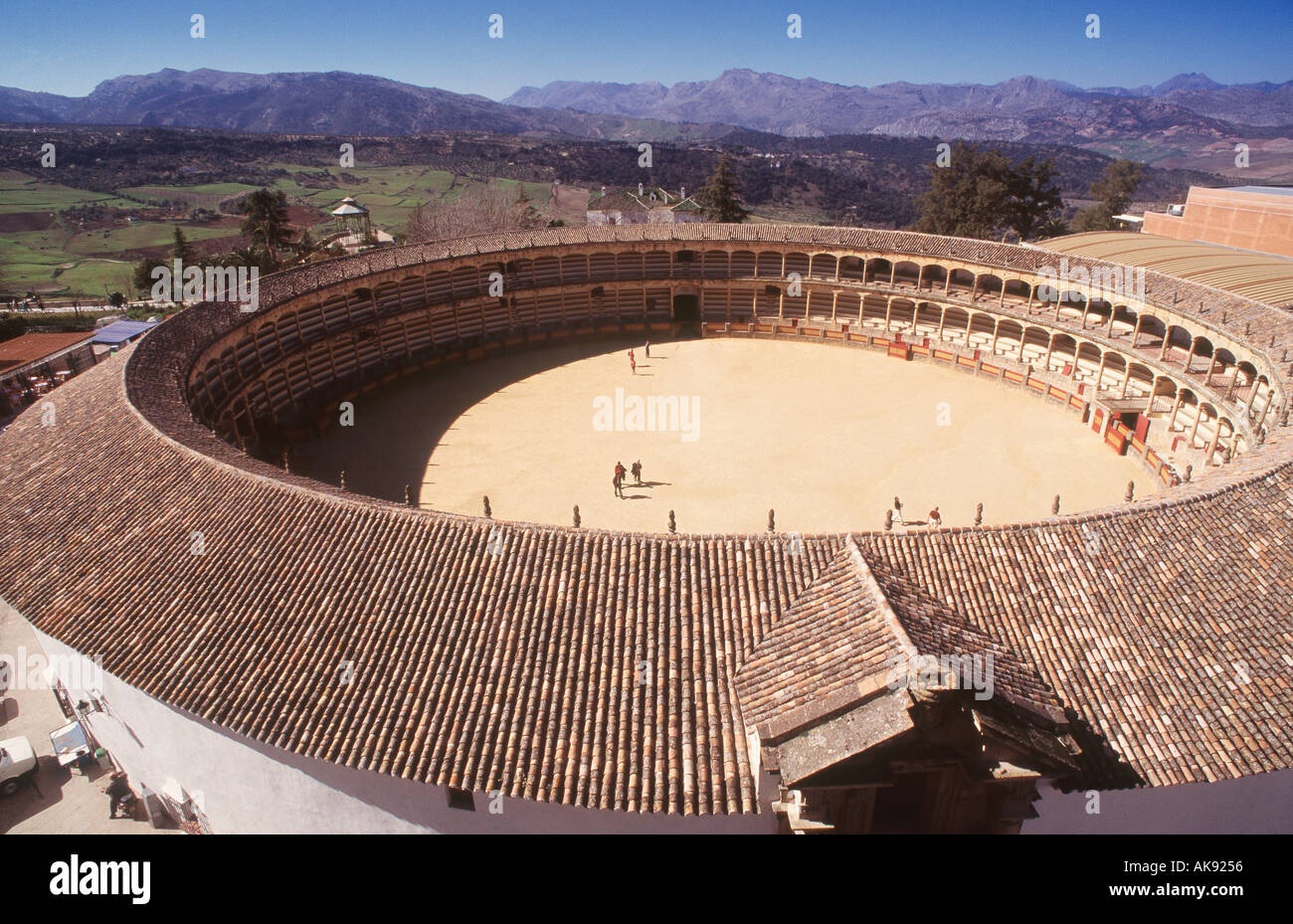 Spain Malaga Real maestranza bullring at Ronda World oldest and largest 66m in diameter  Stock Photo