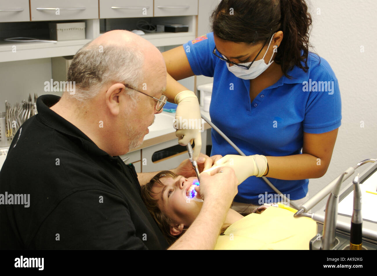 Orthodontist at work Stock Photo - Alamy