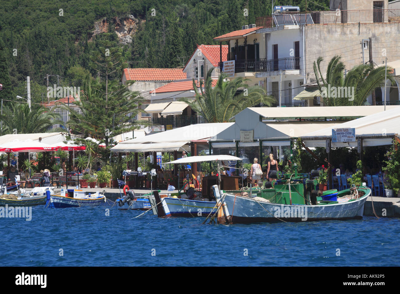 Kefalonia Greece Kephalonia Sami town harbour Stock Photo - Alamy