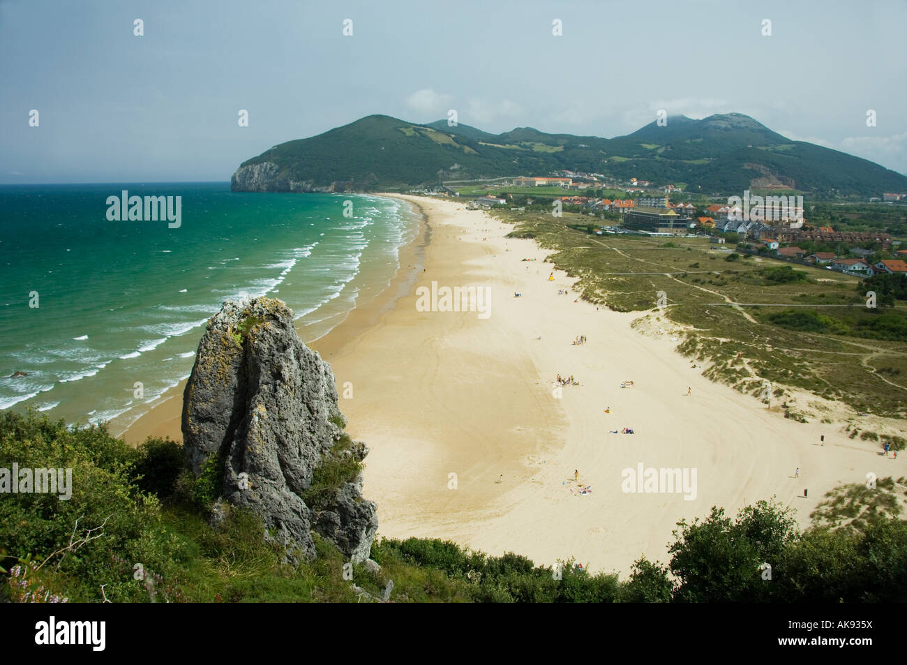 Playa De Berria Near Santona Cantabria Northern Spain Stock