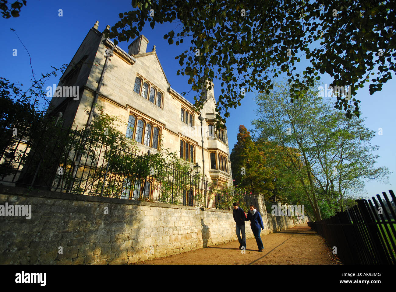 OXFORD Dead Man's Walk in Christ Church Meadow, with Merton College on
