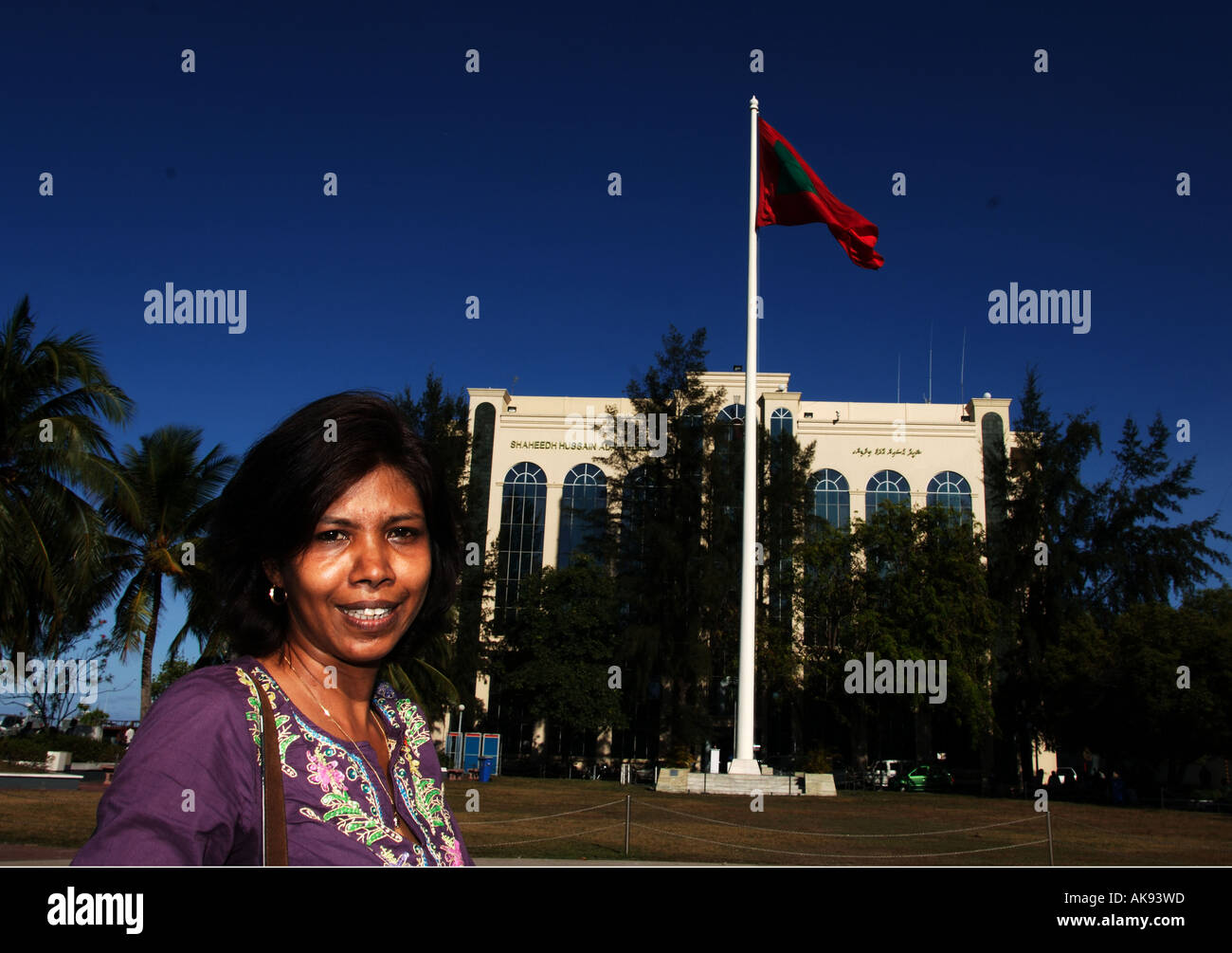 Male journalist and writer Velezinee Aisath is the founder of Hama Jamiyya the first Maldivian human rights organisation Stock Photo