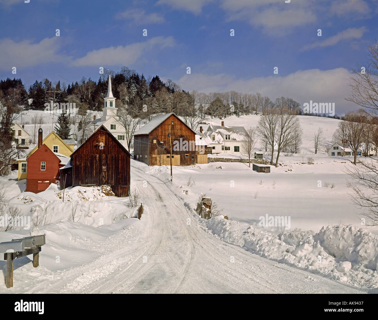 village of Waits River Vermont USA in winter Stock Photo Alamy