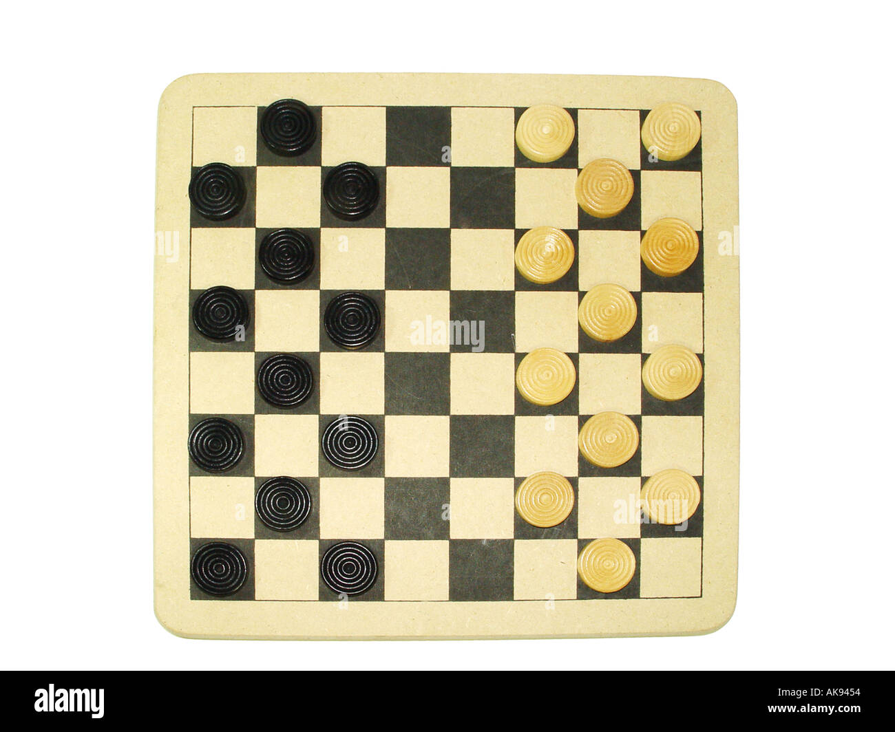 board game checkers as symbol for strategy and tactics in the business
