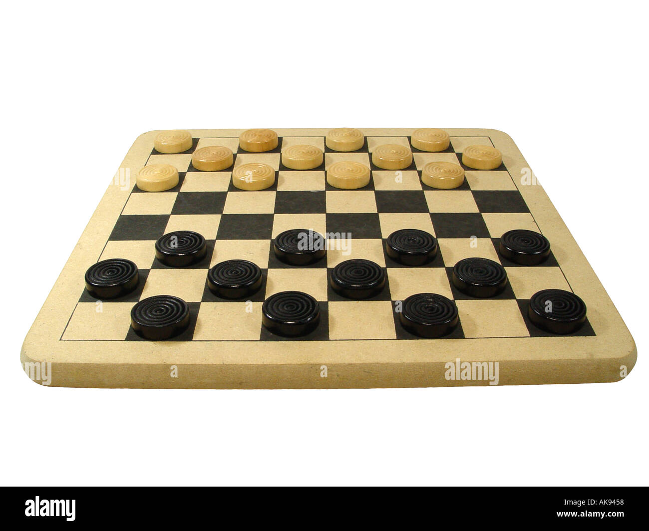 board game checkers as symbol for strategy and tactics in the business life and in the economy