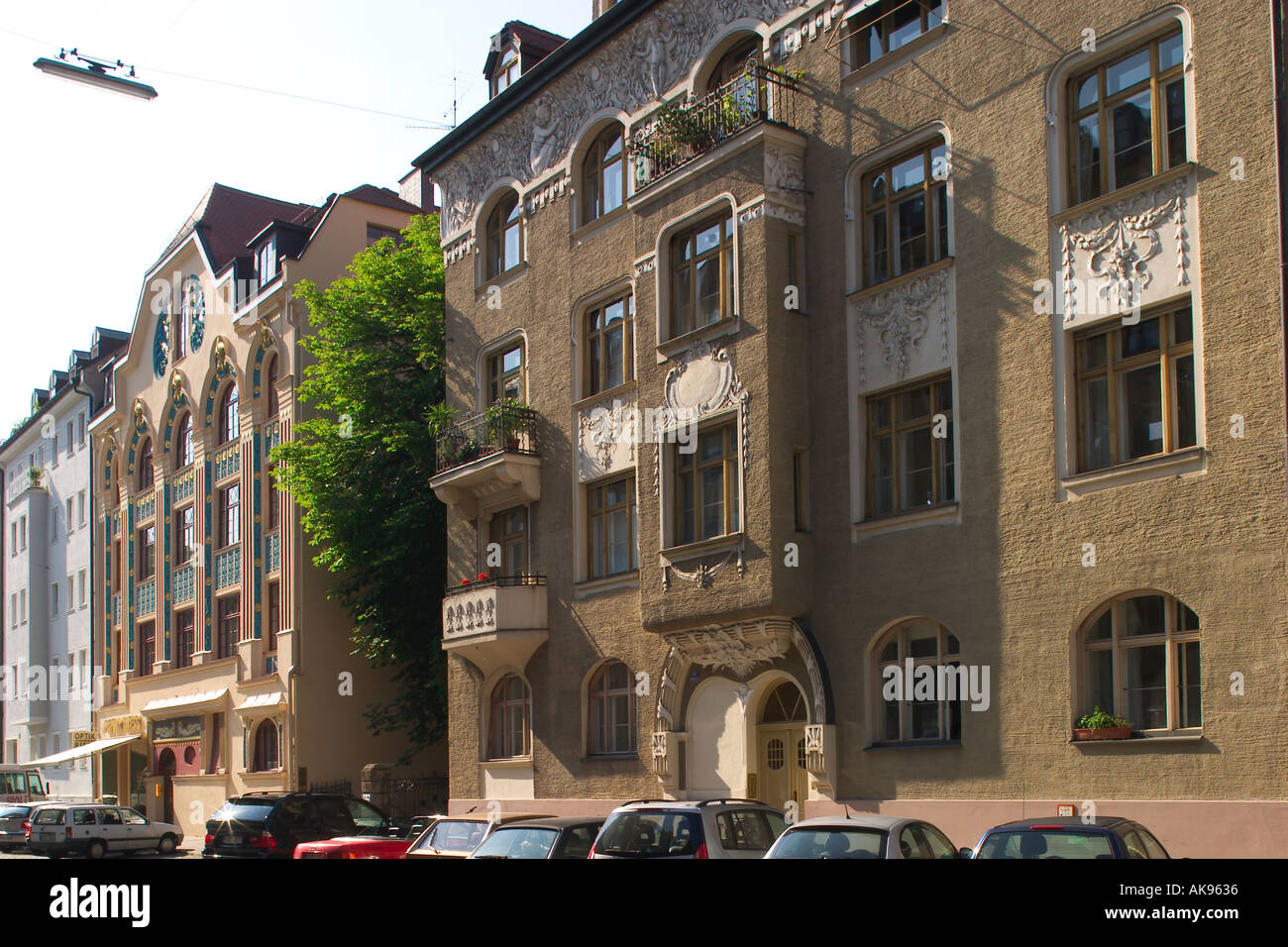 art nouveau house in Munich Schwabing Stock Photo