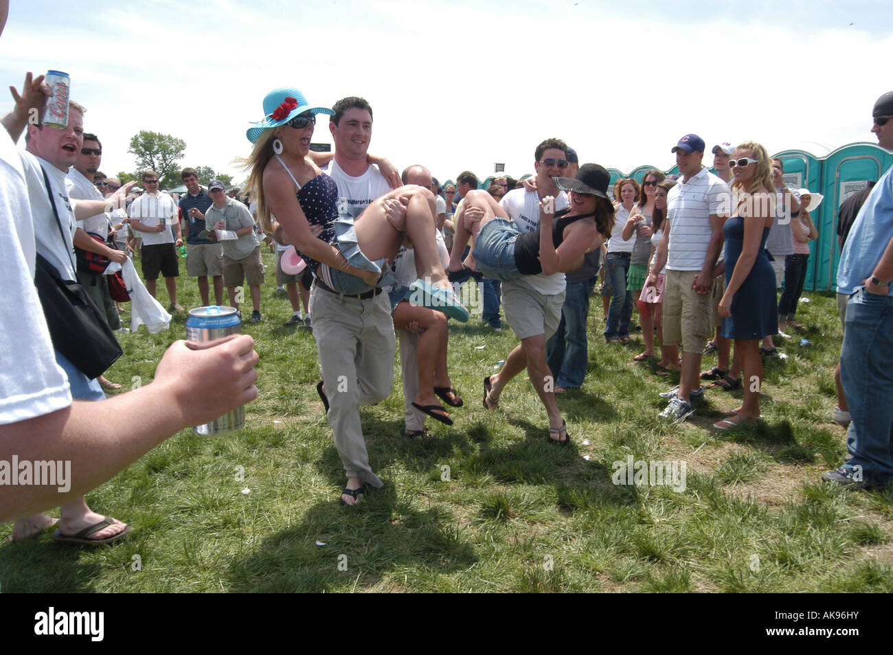 Kentucky Derby Infield Party Stock Photo Alamy