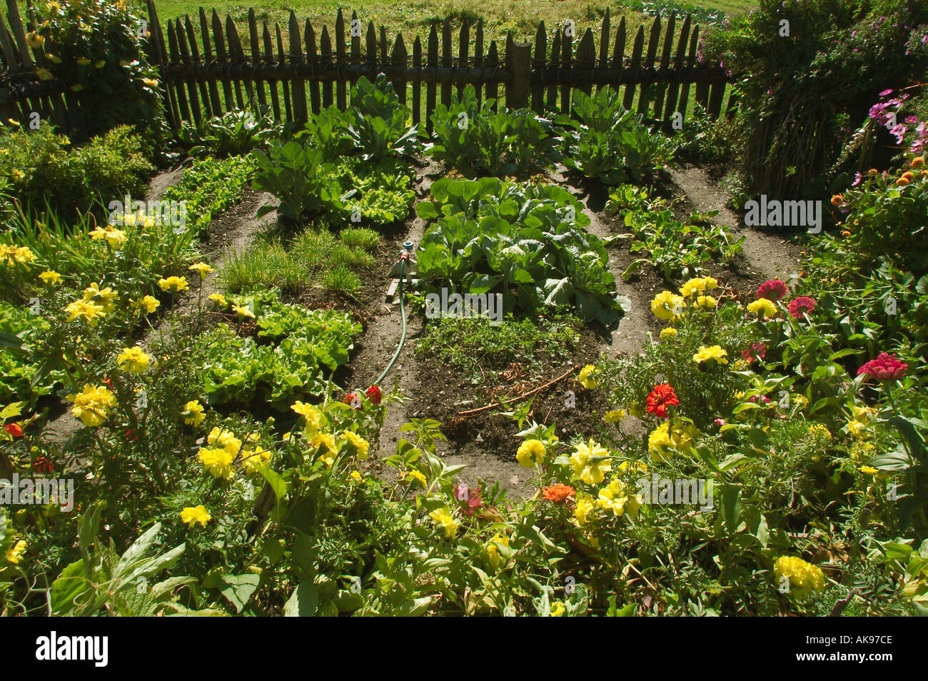 farmers garden in the open air museum of Dietenheim close to Bruneck