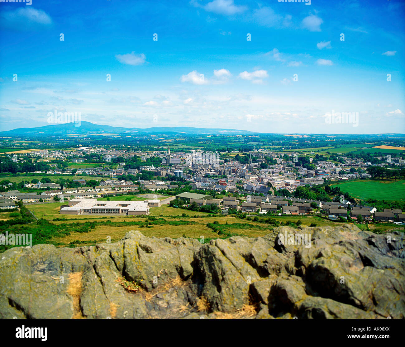 Enniscorthy, County Wexford, Ireland, View from Vinegar Hill Stock