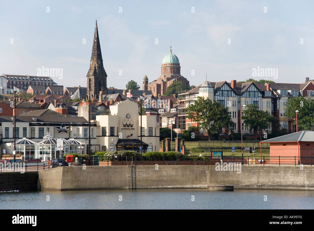 New Brighton town centre from the promenade,Wallasey, Wirral, England