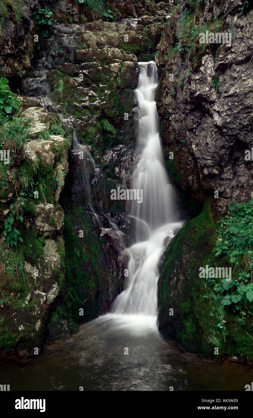 Raztoka waterfall at Choc mountain range, Slovakia Stock Photo