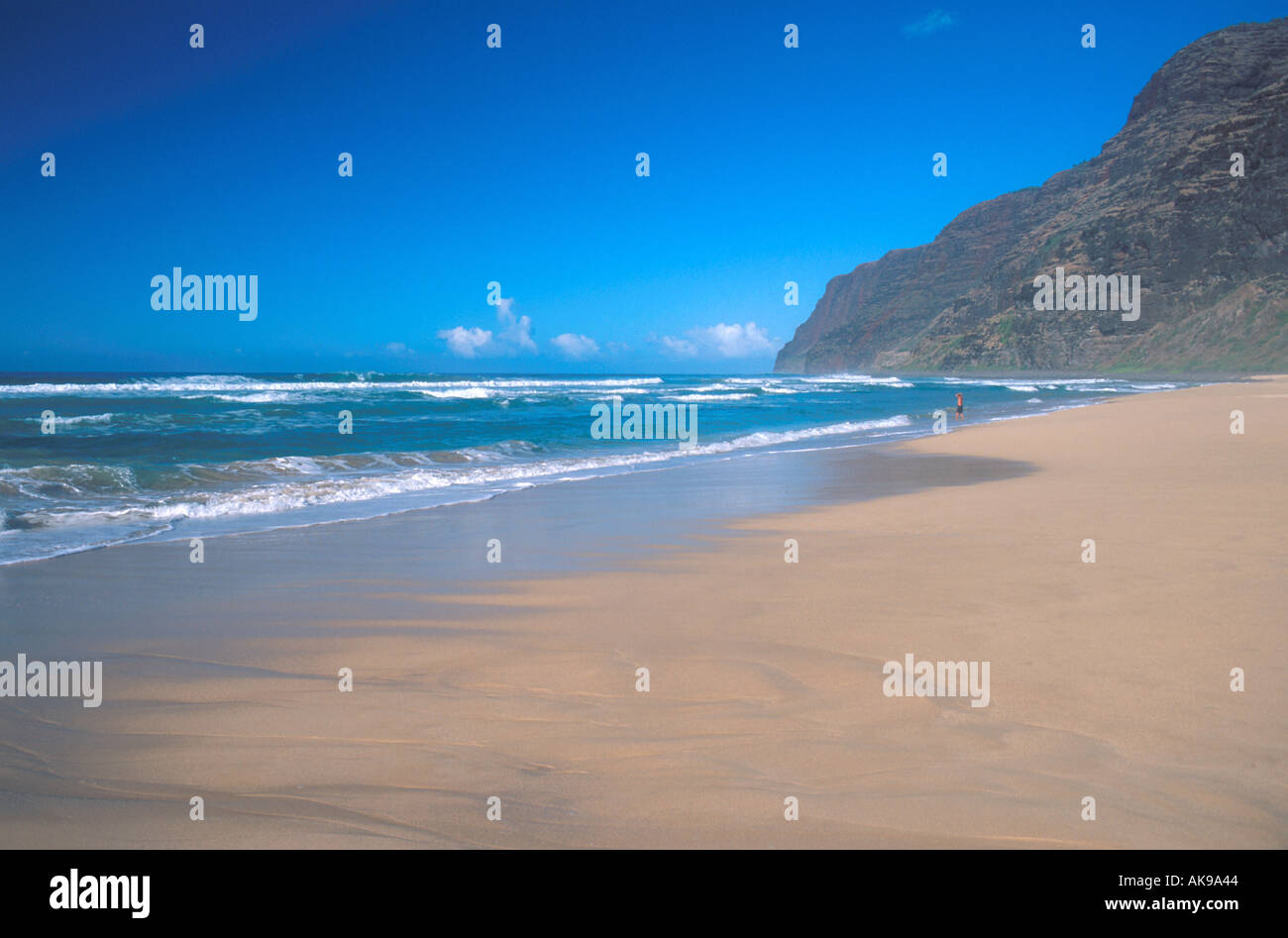 Barking Sands Beach scene on Kauai Hawaii Stock Photo Alamy