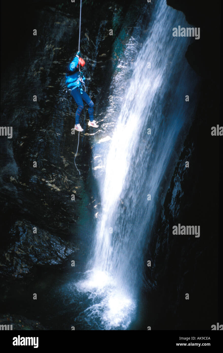 Canyoning in New Zealand Stock Photo Alamy