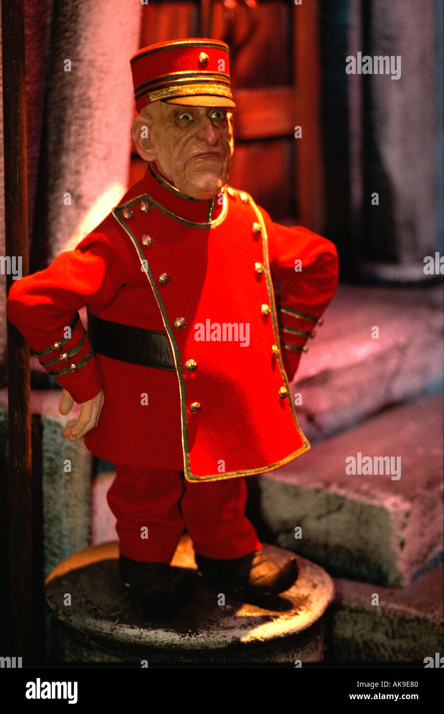 A goblin guard at Gringotts Bank. Marshal Fields Holiday Display
