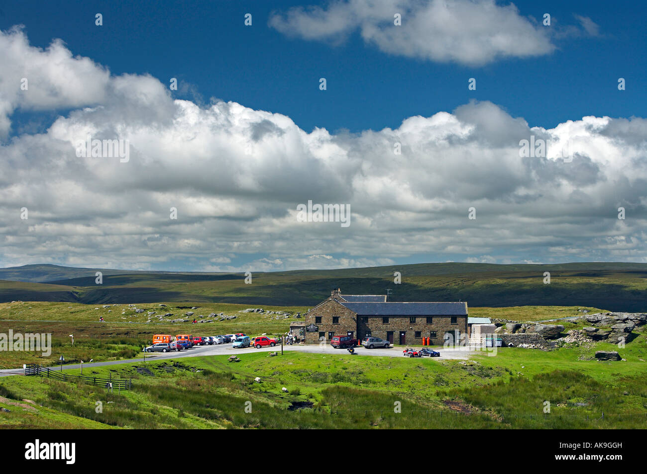 Tan Hill Britains Highest Public House above Swaledale Yorkshire Dales National Park England Stock Photo