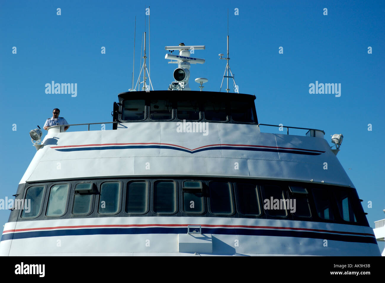Santa Catalina Island ferry approaching dock from Long Beach California