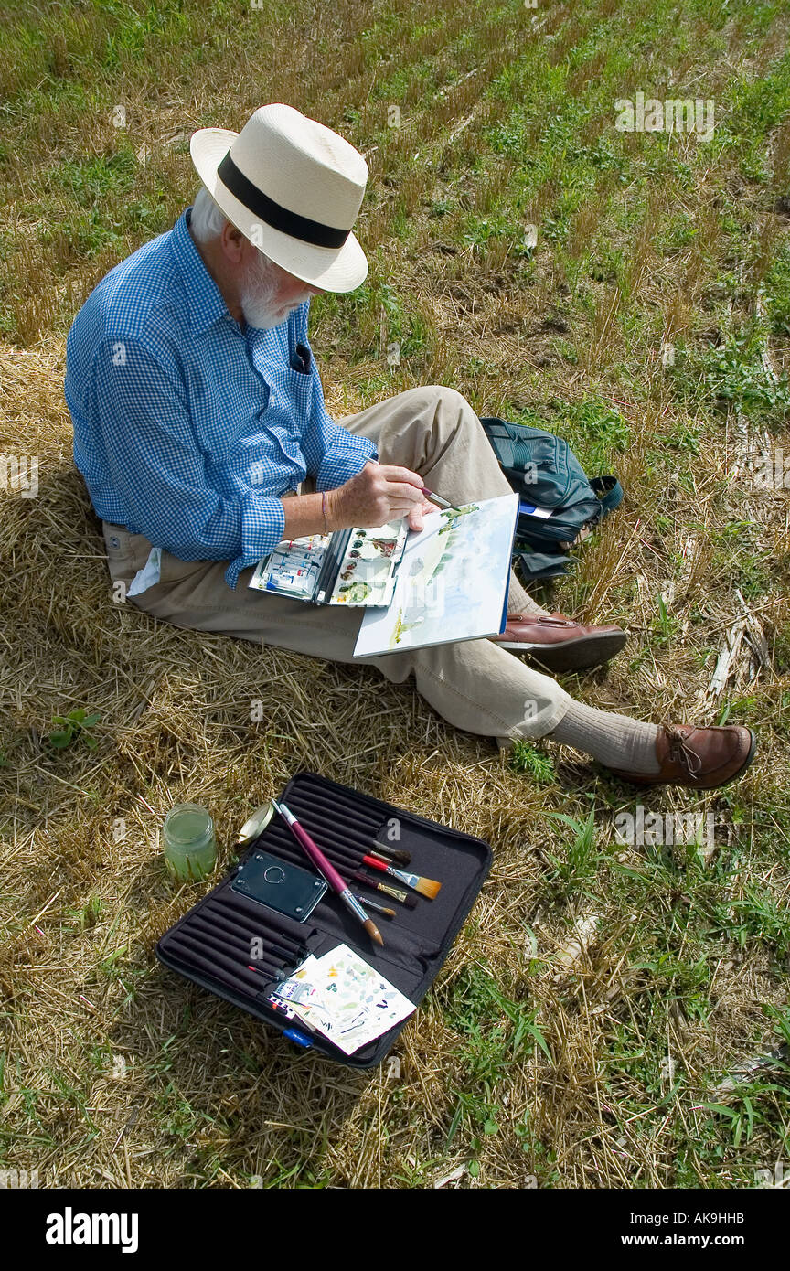 Man on the field painting hi-res stock photography and images - Alamy