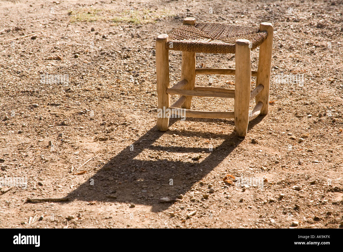 Wooden chair, Marrakesh, Morocco, Africa. Stock Photo