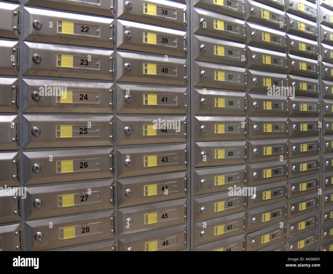 Post Office Boxes Stock Photo Alamy