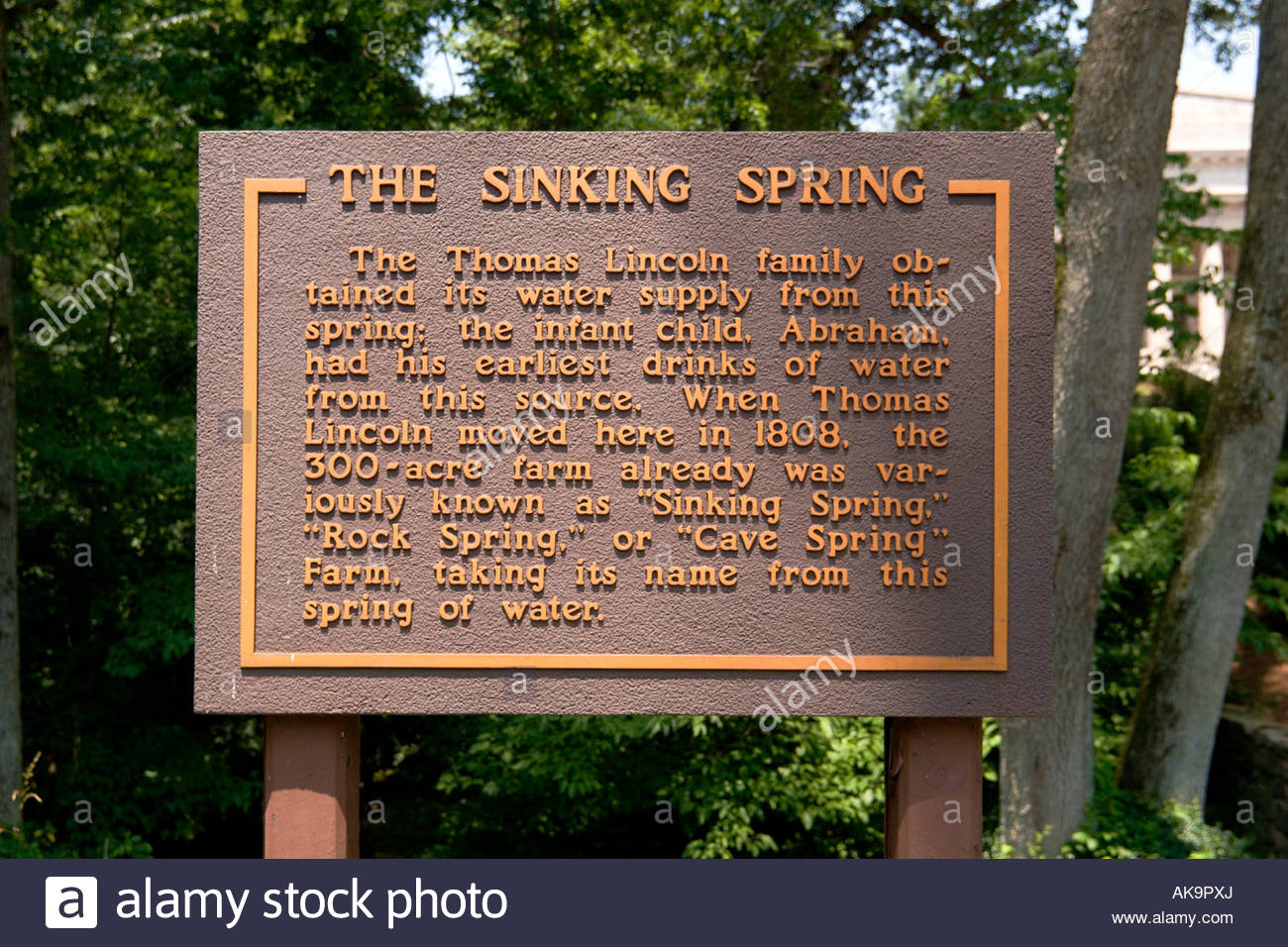 The Sinking Spring Sign At Abraham Lincoln Birthplace
