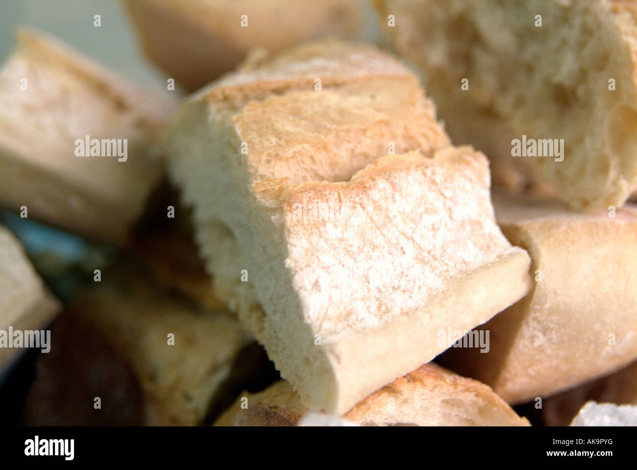 Bread pieces Stock Photo